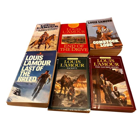 Louis L'Amour Book Lot of 6 Westerns Sacketts, Lode, Breed, Vintage Paperback - Picture 1 of 6